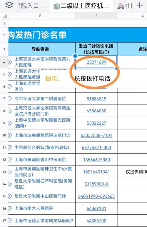 上海发热门诊健康服务咨询信息汇总，这份实用文档请查收